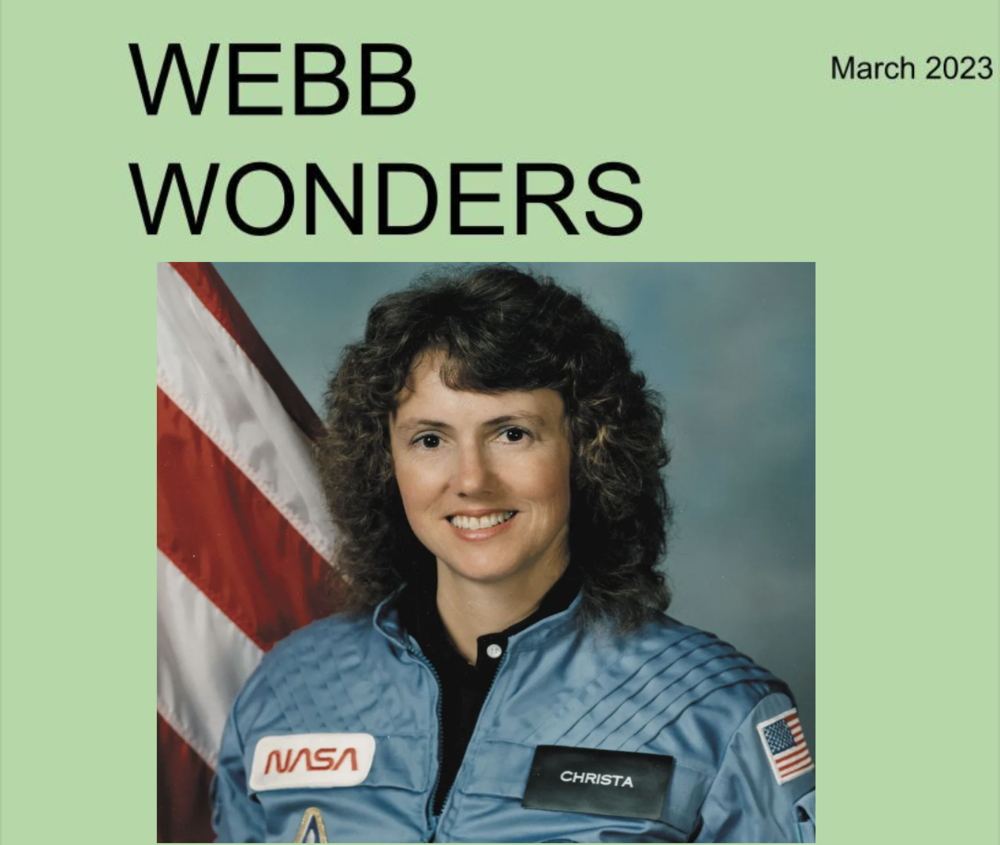 Webb Wonders Magazine Cover