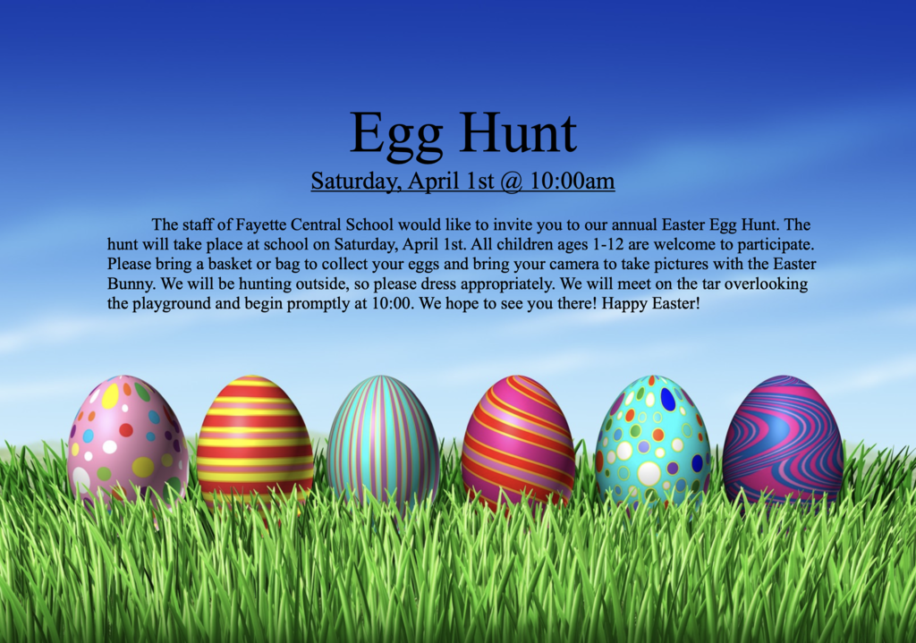 Egg Hunt Announcement Poster