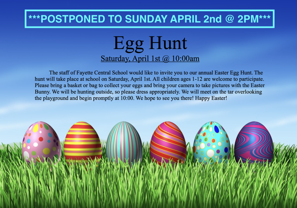 Egg Hunt Postponed Poster
